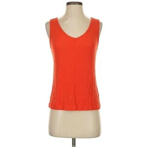 Cabi orange, ribbed, v-neck Tank Top, small